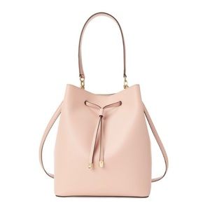 Ralph Lauren Pink Dryden Debby Drawstring Bucket Bag